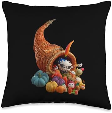Anime, collection, variety, cornucopia, Fall, Thanksgiving Throw Pillow by Unknown