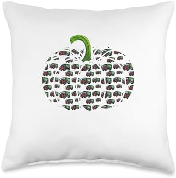 Garbage Trucks Costume Driver Halloween Thanksgiving Pumpkin Throw Pillow by Unknown