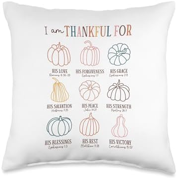Lord Jesus Fall Season Happy Thanksgiving Throw Pillow by Unknown