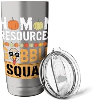 Home Resources Gobble Squad Funny Thanksgiving HR Team Stainless Steel Insulated Tumbler - Image 5