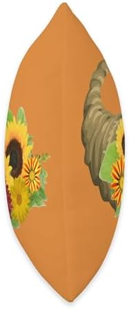 Pretty Cornucopia Planter Autumn Fall Sunflower Thanksgiving Throw Pillow - Image 2