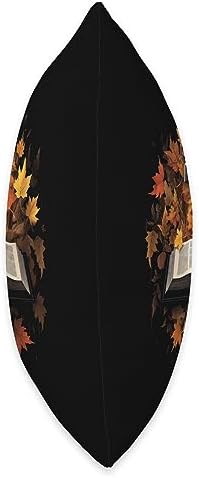 Bible Cross Autumn Leaves Christian Thanksgiving Throw Pillow - Image 2