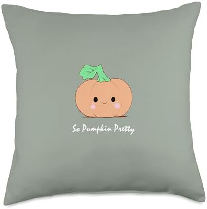 So Pumpkin Pretty Halloween and Thanksgiving Pink Girls Throw Pillow by Unknown