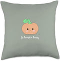 So Pumpkin Pretty Halloween and Thanksgiving Pink Girls Throw Pillow by Unknown