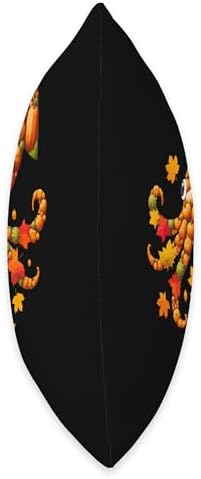 Fall Leaves Pumpkins Squid Cute Shape Thanksgiving Animal Throw Pillow - Image 2