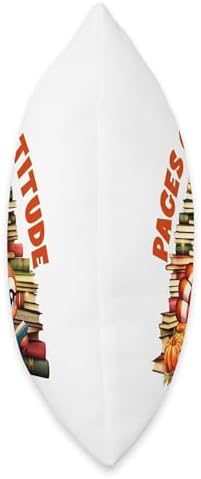 Pages of Gratitude, Reading Thanksgiving Turkey Throw Pillow - Image 2
