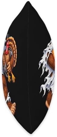 Bigfoot Ghost Turkey Pumpkin Thanksgiving Sasquatch for Boys Throw Pillow - Image 2