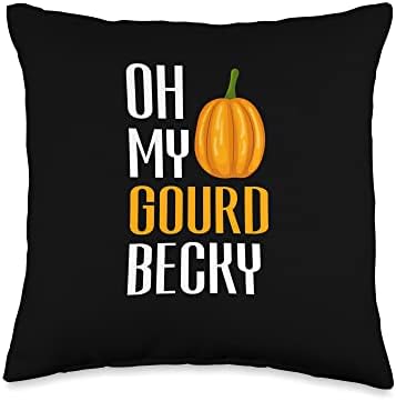 Thanksgiving Joke Pumpkin Dessert - Oh My Gourd Becky Throw Pillow by Unknown