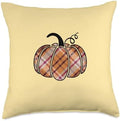 Spot & Tiger Thanksgiving Fall Plaid Pumpkin Cute Autumn Thanksgiving Halloween Throw Pillow, 18x18, Multicolor by Unknown