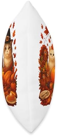 Fall Thanksgiving Cats Dinner Feast Vintage Fall Home Decor Throw Pillow - Image 2