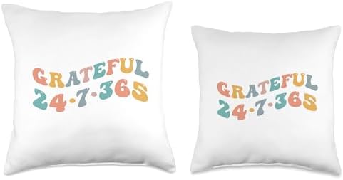 Grateful 24-7-365 Thanksgiving Gratitude Thankful Thanks Joy Throw Pillow - Image 3
