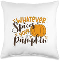 Whatever Spices Your Pumpkin Funny Thanksgiving Dinner Adult Throw Pillow by Unknown