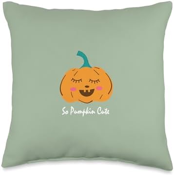 So Pumpkin Cute Halloween and Thanksgiving Kids Throw Pillow by Unknown