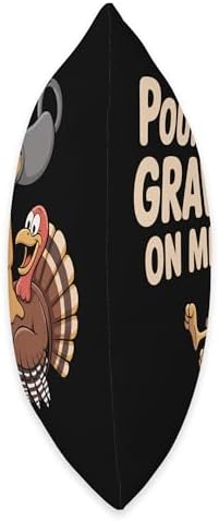 Pour Gravy on Me Funny Thanksgiving Happy Turkey Gobble Throw Pillow - Image 2