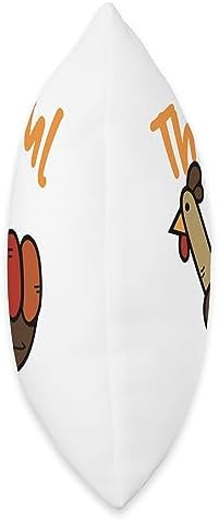 thanksgiving Peace Hand Sign Thankful Turkey Throw Pillow, 18x18, Multicolor - Image 2