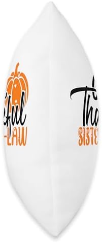 One Thankful Sister-in-Law Pumpkin Thanksgiving Throw Pillow - Image 2