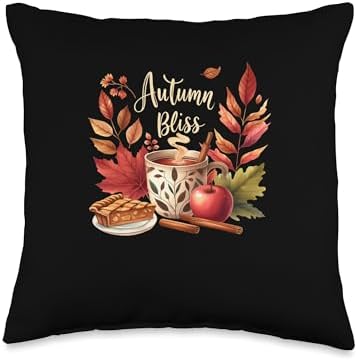 Autumn Bliss Fall Vibes Autumn Thanksgiving Throw Pillow by Unknown