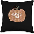Harvest Time Fall Vibes Autumn Thanksgiving Throw Pillow by Unknown