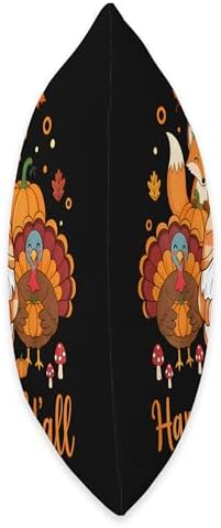 Happy Fall Y'all Turkey Gnome Pumpkin Autumn Thanksgiving Throw Pillow - Image 2