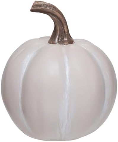 Boston International Pumpkin Thanksgiving Halloween Decorations for Home, Small, Francis Cream by BostonInternational