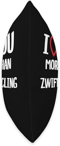 I heart You More than Zwift Cycling Thanksgiving I Love You More Than Zwift Cycling Shirt Women Christmas Throw Pillow, 18x18, Multicolor - Image 2