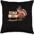 Eat Turkey Tamales Tamal Foodie Thanksgiving Food Lover Throw Pillow by Unknown