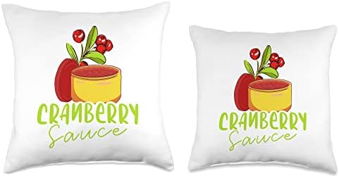 Cranberry Sauce Nutrition Funny Thanksgiving Christmas Throw Pillow - Image 3