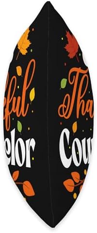 Autumn One Thankful Counselor Thanksgiving Counselor Fall Throw Pillow - Image 2