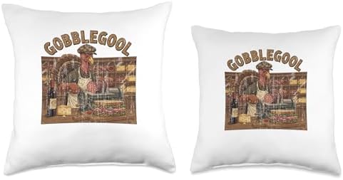 Gobblegool Turkey Thanksgiving Vintage Throw Pillow - Image 3