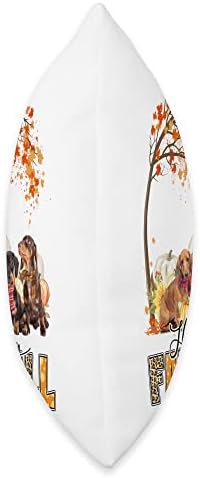 Happy Fall Y'all Dachshund Lover Autumn Pumpkin Thanksgiving Throw Pillow - Image 2