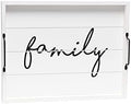 Elegant Designs HG2000-WFM Decorative Wood Serving Tray w/Handles, 15.50" x 12", Family by ElegantDesigns