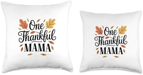 One Thankful MAMA Thanksgiving Graphic Throw Pillow - Image 3