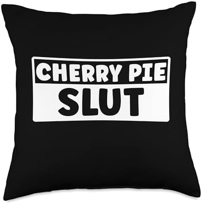 Funny Cherry Pie Slut Thanksgiving Men Women Cherry Pie Throw Pillow by Unknown