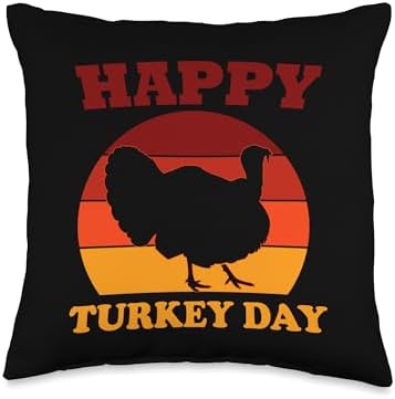 Happy Thanksgiving Sunset Design Throw Pillow by Unknown