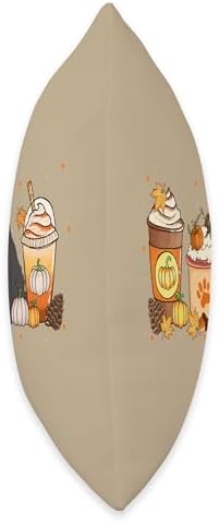 Labrador Retriever Coffee Pumpkin Spice Fall Thanksgiving Throw Pillow - Image 2