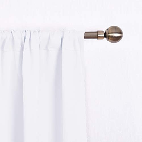 NICETOWN Pure White Tie up Curtain - Camper Blackout Curtain for Half Window Roman Shade Farmhouse Bathroom Window Valances for Kitchen, 1 Panel, 40 inches Wide x 54 inches Length - Image 4