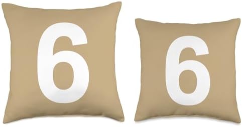 Thanksgiving Six Seven Meme, Bold White 6 for Gen Z Turkey Throw Pillow - Image 3