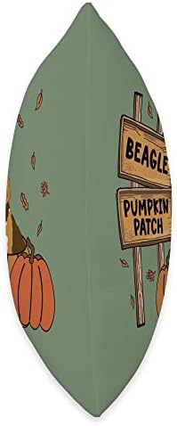 Beagle Pumpkin Patch Dog Lovers Thanksgiving Halloween Throw Pillow - Image 2