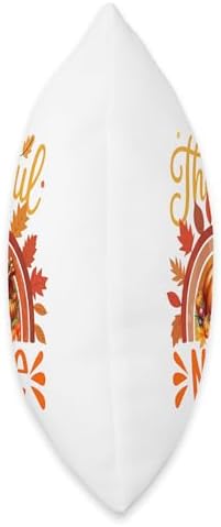One Thankful Nurse Thanksgiving Fall Leaves Rainbow Throw Pillow - Image 2
