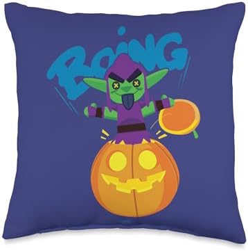 Marvel Spidey and His Amazing Friends Green Goblin Pumpkin Throw Pillow
