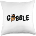 Funny Adult Thanksgiving Tee Shirts Gobble Turkey Saying Thanksgiving Men Women Kids Throw Pillow, 18x18, Multicolor by Unknown