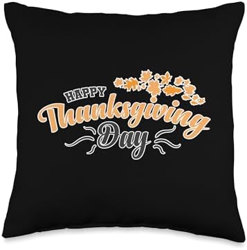 Happy Thanksgiving Day Throw Pillow by Unknown