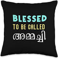 Keralite Malayali blessed ammachi thanksgiving Malayalam Throw Pillow by Unknown