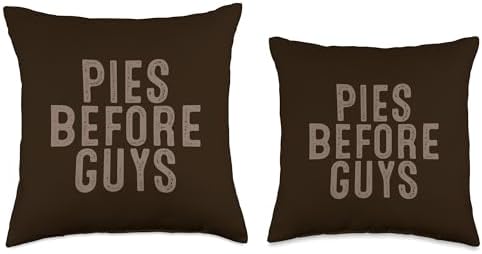 Pies Before Guys Funny Thanksgiving Dinner Women Men Kids Throw Pillow - Image 3