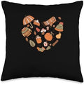 Heart Shape Fall Vibes Autumn Thanksgiving Throw Pillow by Unknown