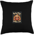 Reading Makes ME Gobble With Joy Thanksgiving Reading Turkey Throw Pillow by Unknown