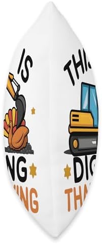 This Boy Is Digging Thanksgiving Turkey Excavator Throw Pillow - Image 2