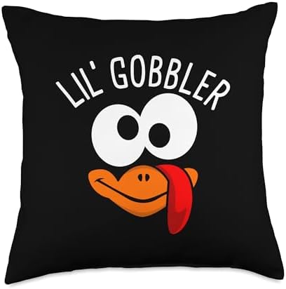 Lil' Gobbler Thanksgiving Boys Girls Toddler Thanksgiving Throw Pillow by Unknown