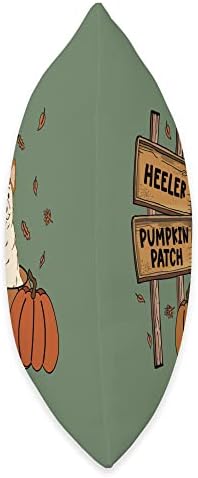 Red Heeler Pumpkin Patch Dog Lovers Thanksgiving Halloween Throw Pillow - Image 2