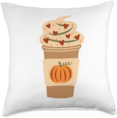Pumpkin Spice Latte Iced Warm Thanksgiving Fall Gobble Cold Throw Pillow by Unknown